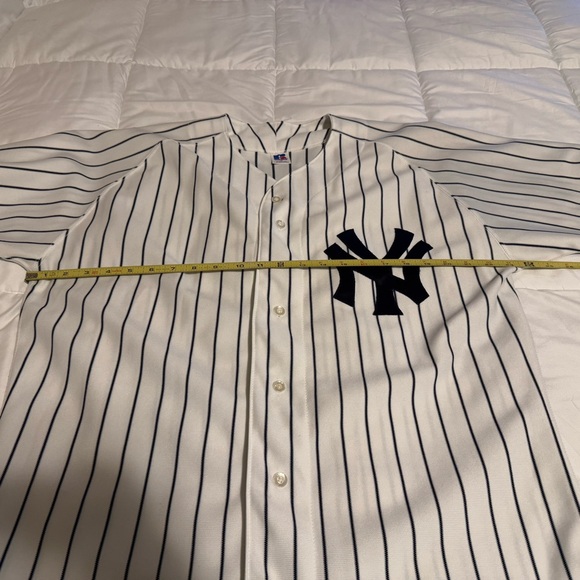 Vintage 1990s New York Yankees Russell athletics MLB Baseball striped Jersey - Picture 5 of 6